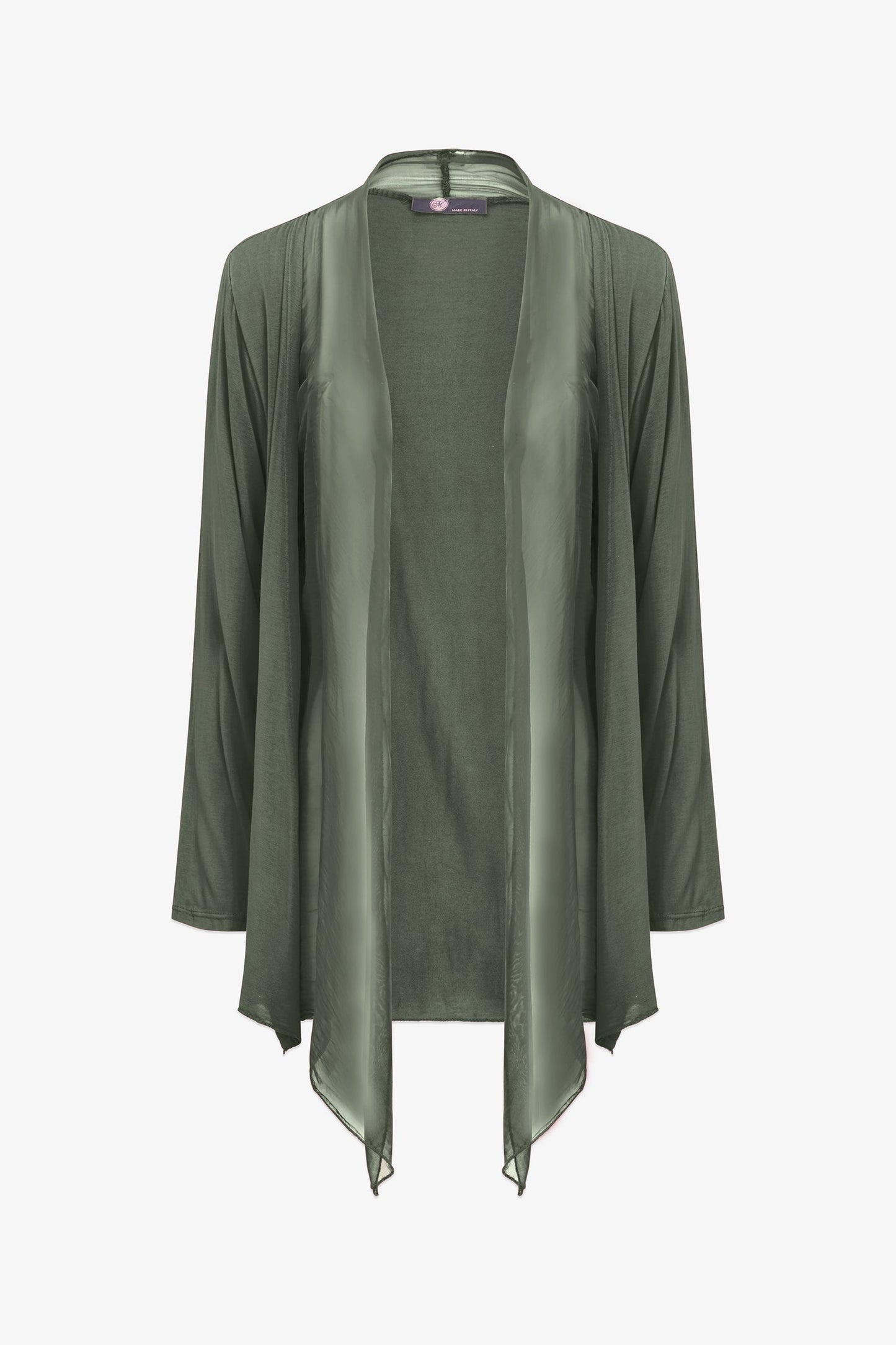 Women's Knit/Woven Combo Cardigan