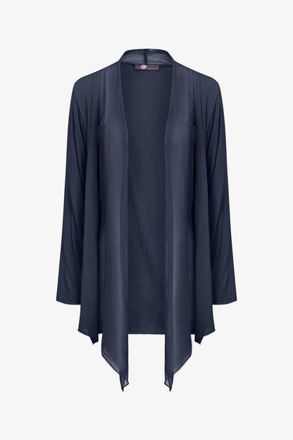 Women's Knit/Woven Combo Cardigan