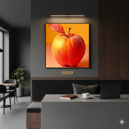 Surreal Red Peach Apple Hybrid - High-Res 8192px Square Digital Art - AURABAGS SHOP
