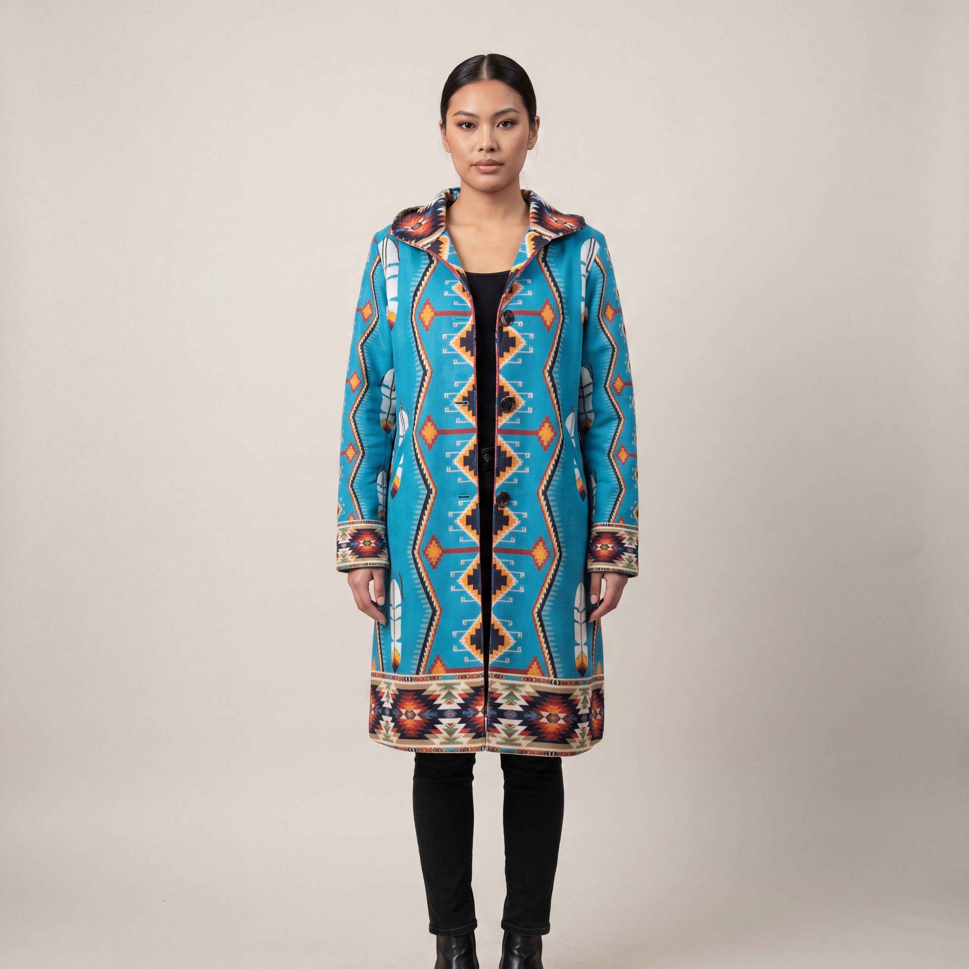 OLDTRIBES™ Sky Blue Long Coat
