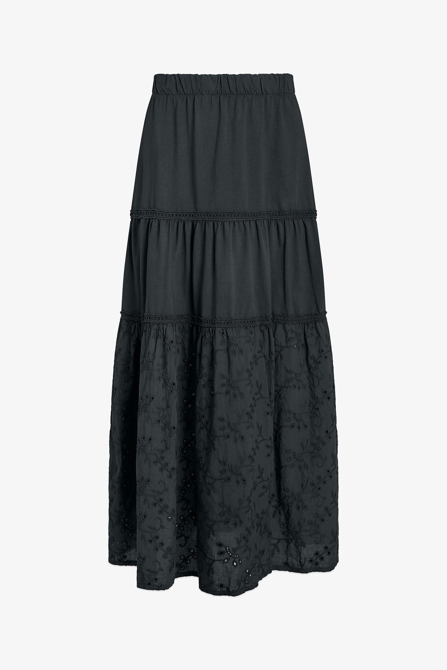 Women's Knit/Woven Combo Skirt
