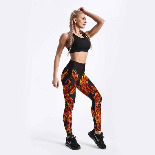 Rising Phoenix Yoga Workout Leggings – Women’s Fitness & Activewear Pants