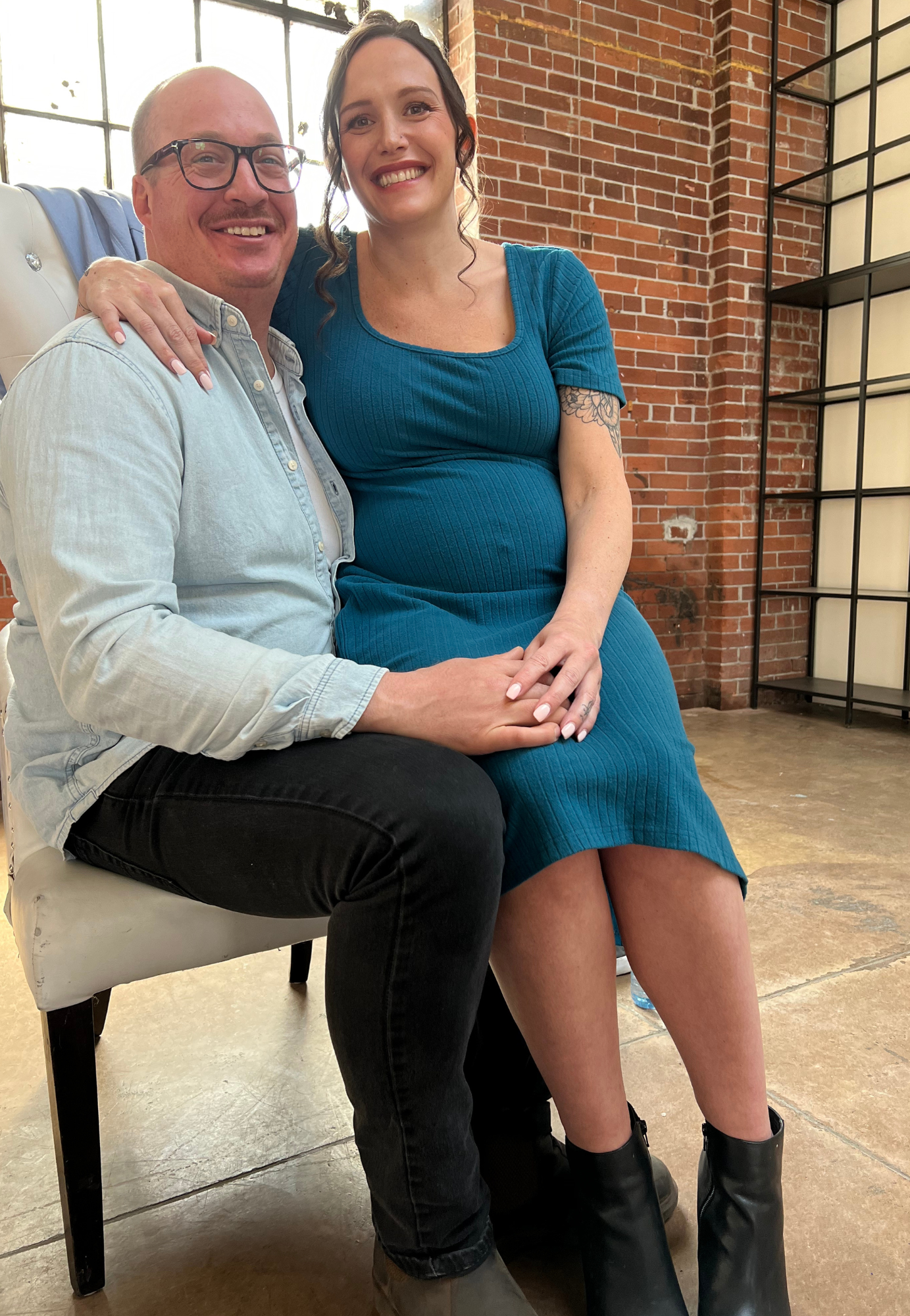 Ribbed Midi Maternity Tee Shirt Dress