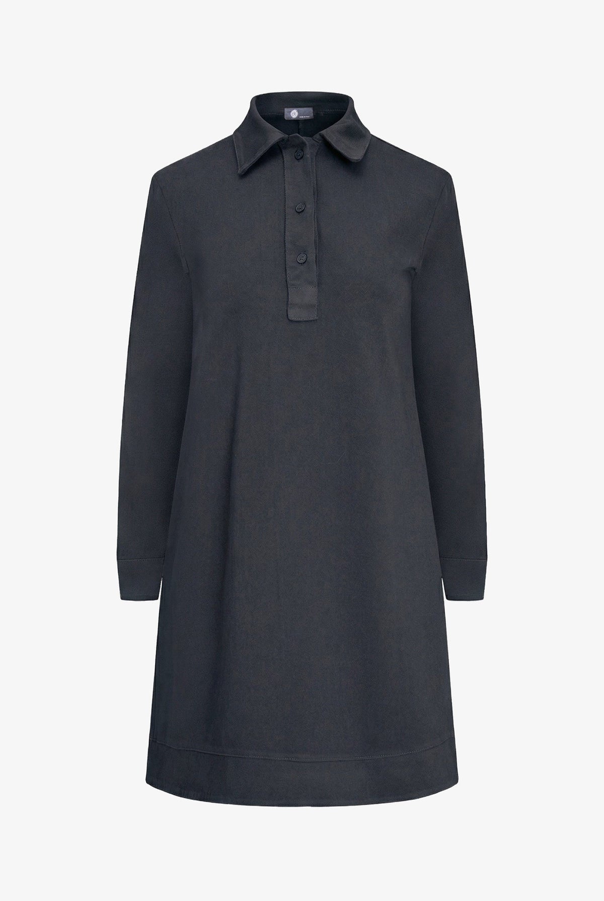 Women's A-Line Dress, Long Sleeves, Partial Button Placket & Pockets