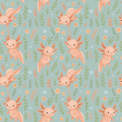 Attache-suce Axolove♥️(axolotl) en mousseline de bambou