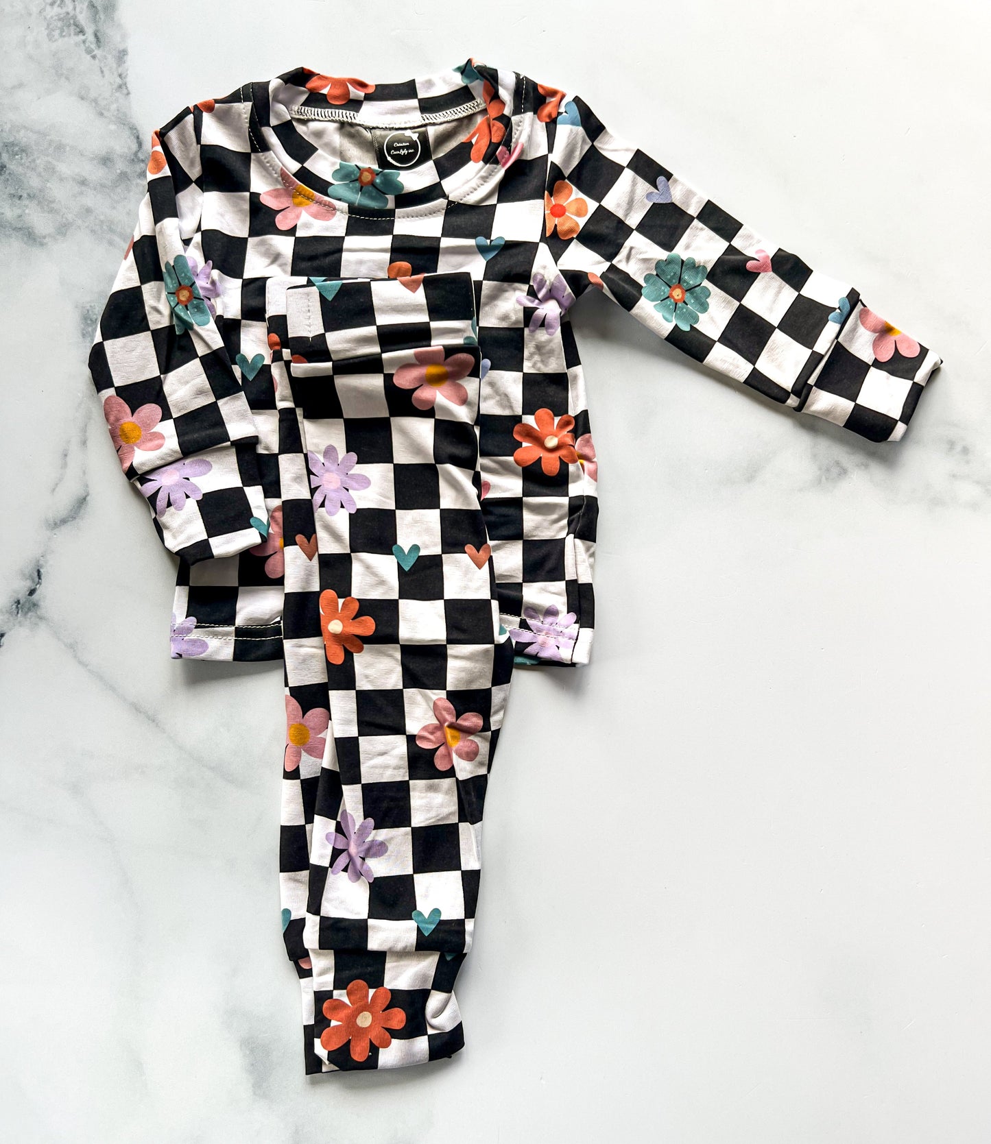 💕Pyjama 2 pièces en bambou – punky bloom