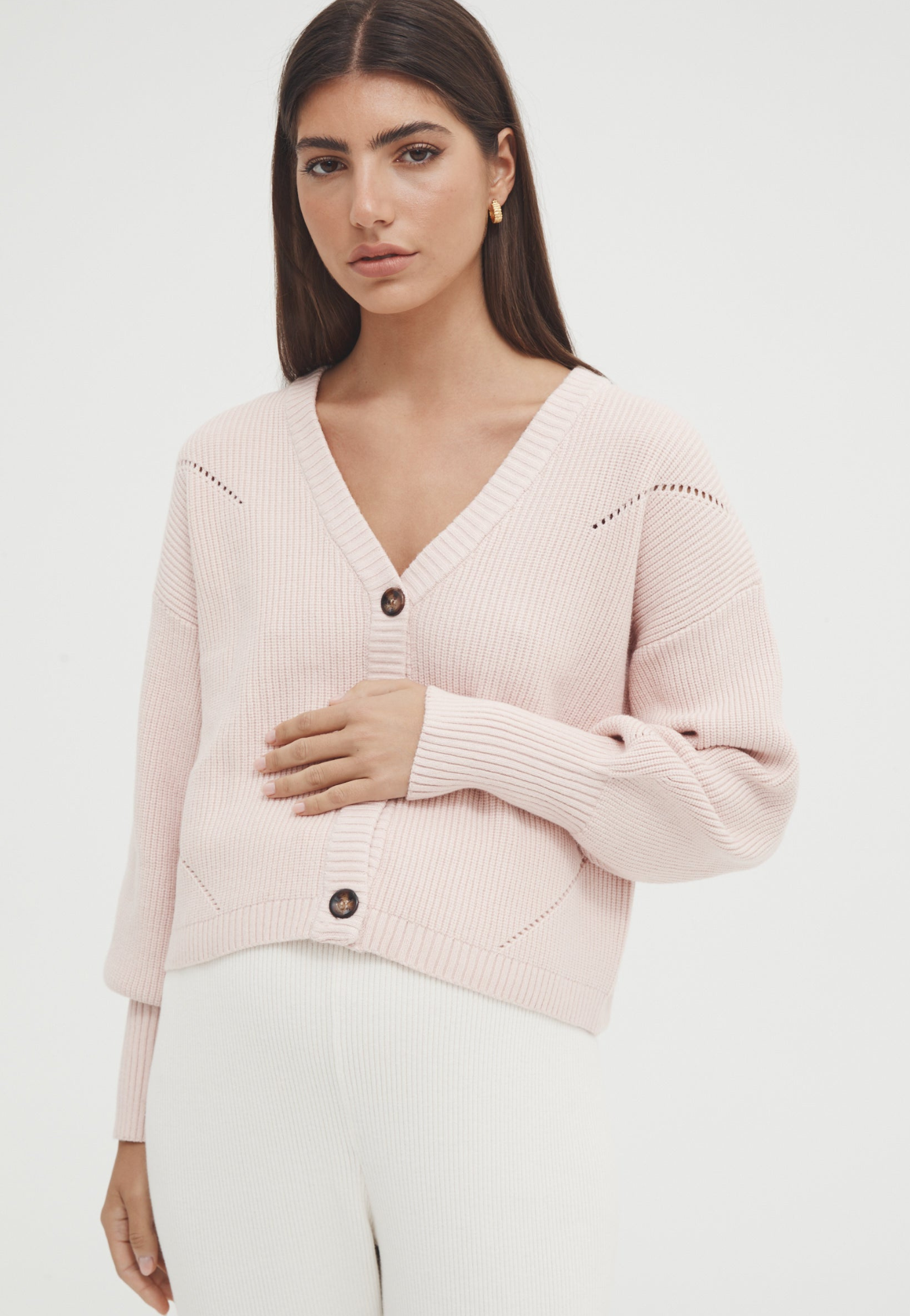 COASTLINE CROP CARDI by Legoe Heritage