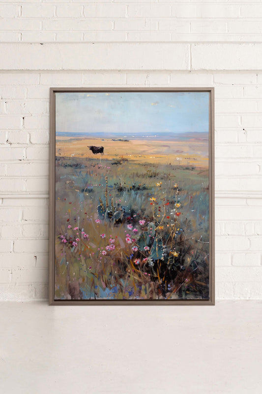 RAINBOW FIELD, Oeuvre sur toile étirée