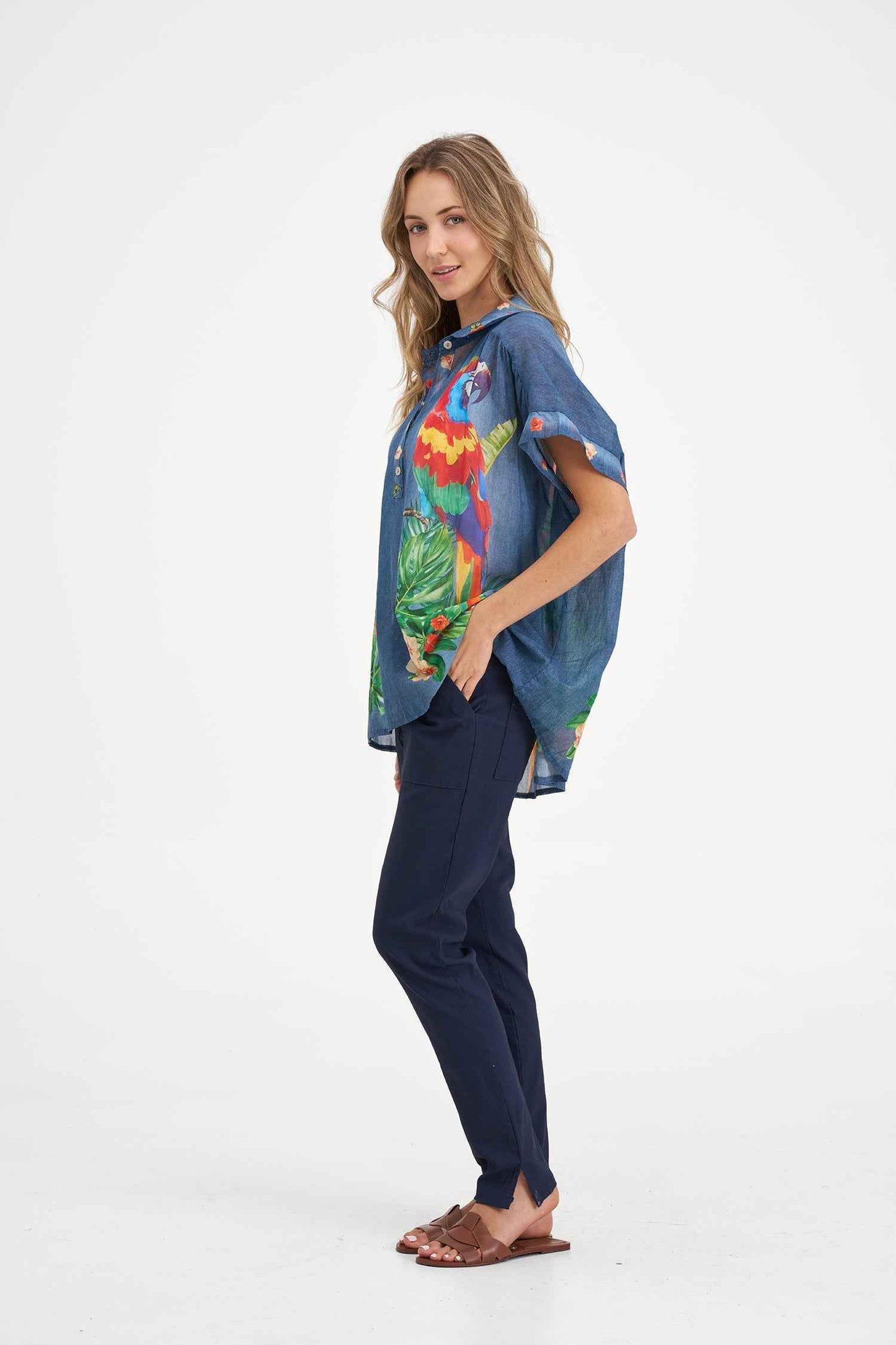 Women's Woven Tunic Top