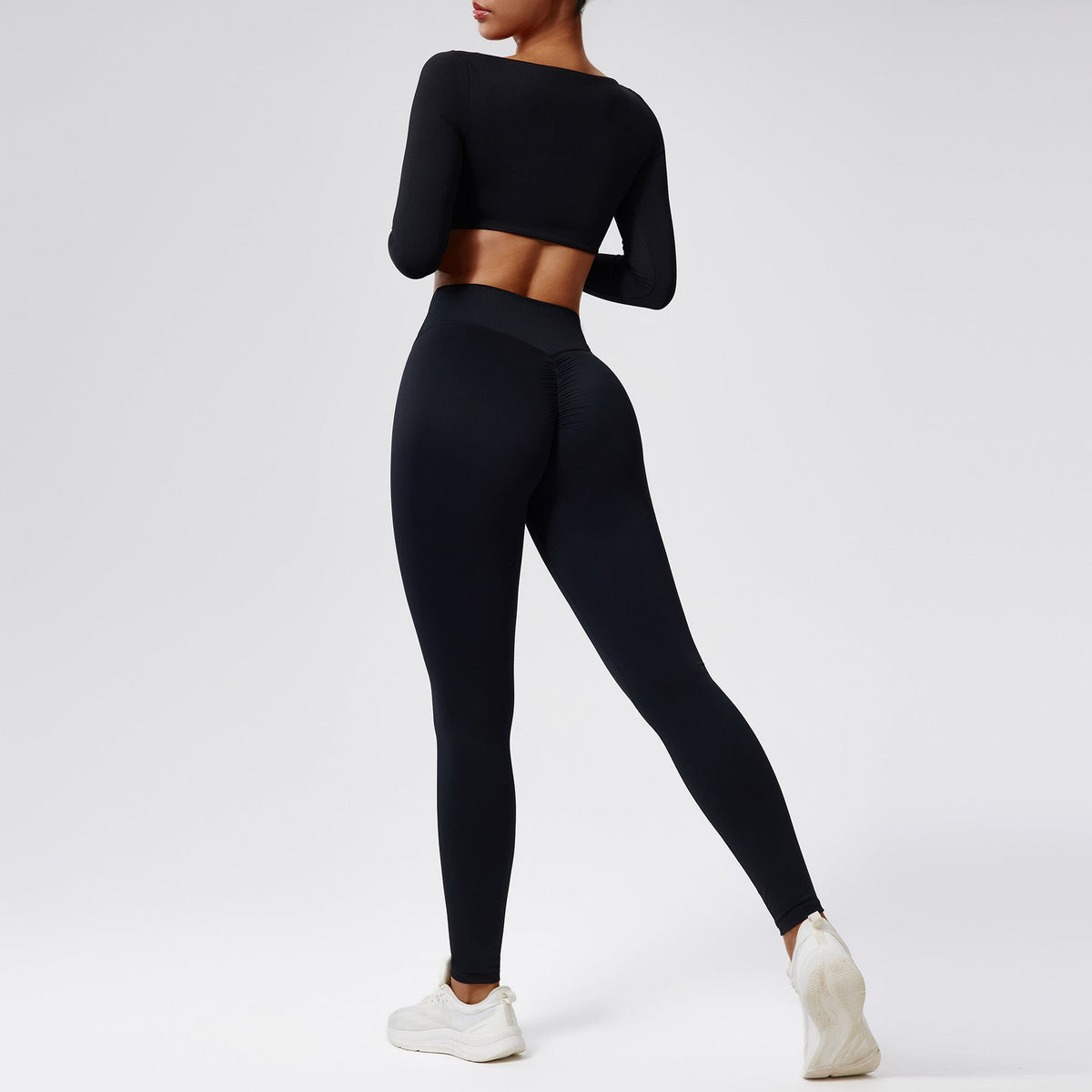 Women’s High-Waisted Quick-Dry Running Set – Two-Piece Sports & Workout Outfit
