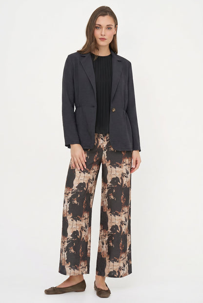 Women's Woven Blazer, with Long Sleeves & Ruched Detail At The Waist