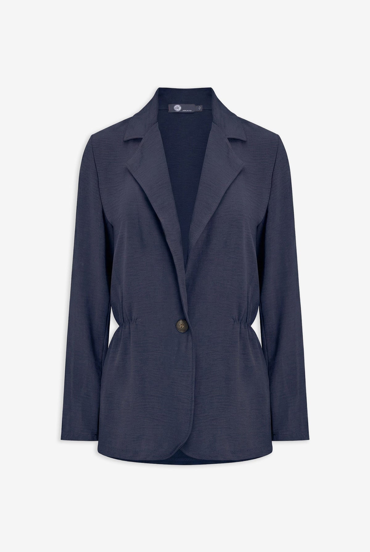 Women's Woven Blazer, with Long Sleeves & Ruched Detail At The Waist