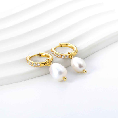 Pearl And Diamond Harmony Earrings