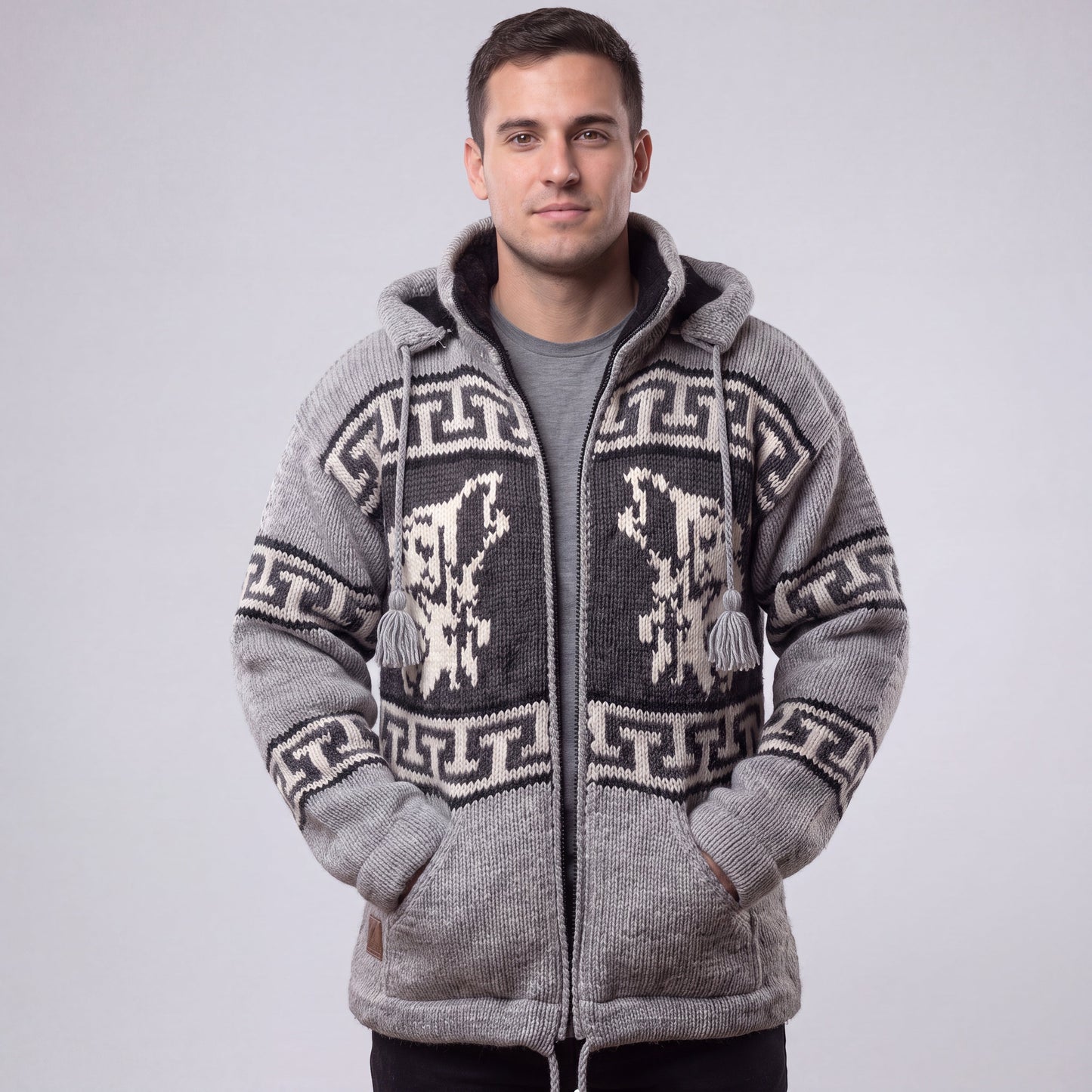 OLDTRIBES™ Lunar Wolf Wool Jacket