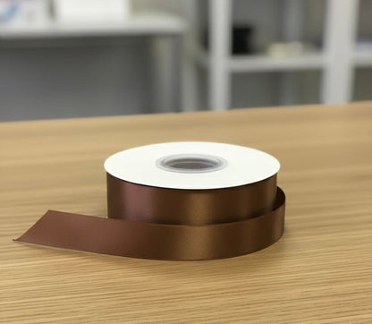 Satin Ribbon Double Face- Brown #846-3.8 cm Wide