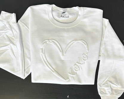 XOXO Embossed Heart Sweatshirt