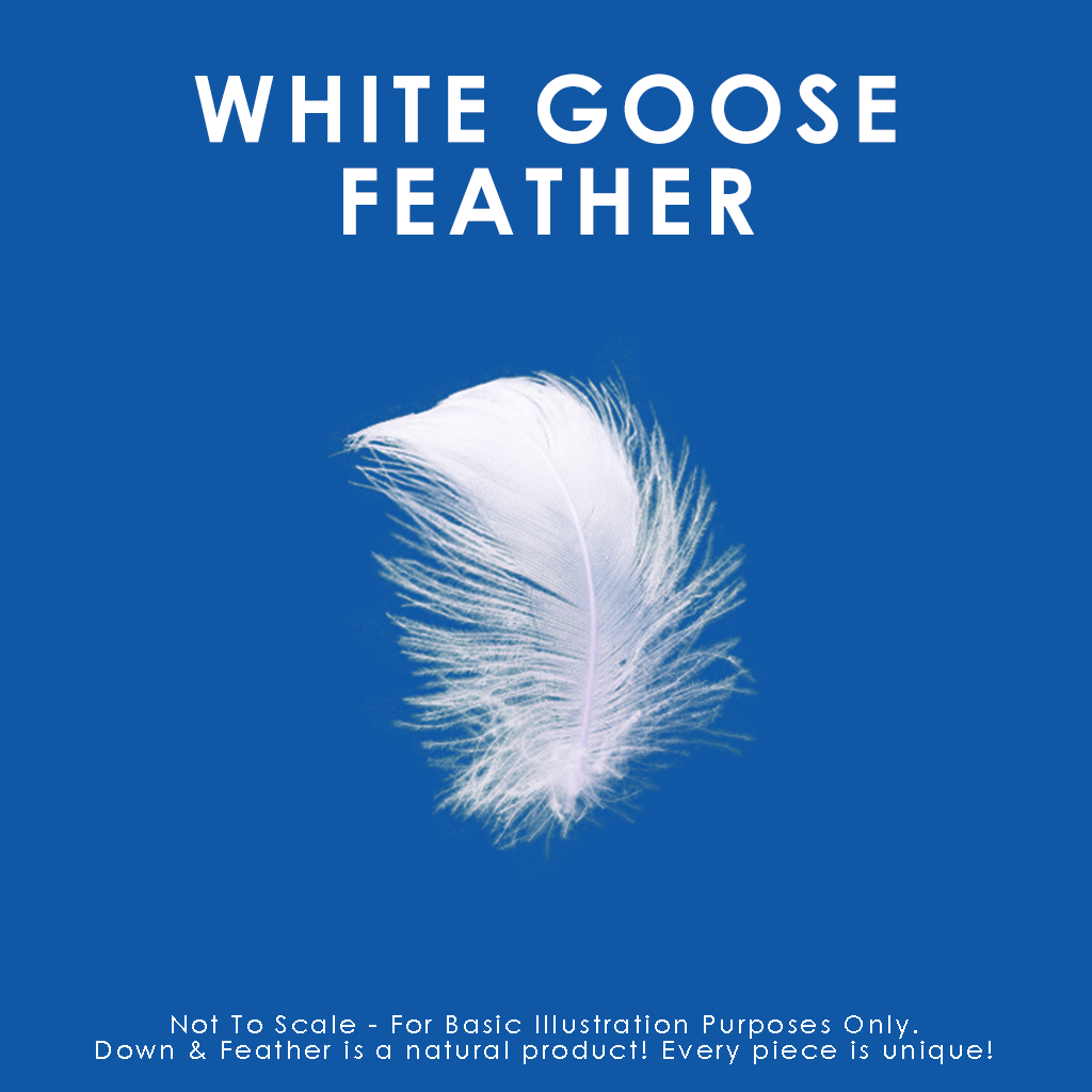 Quilted White Goose Feather Body Pillow
