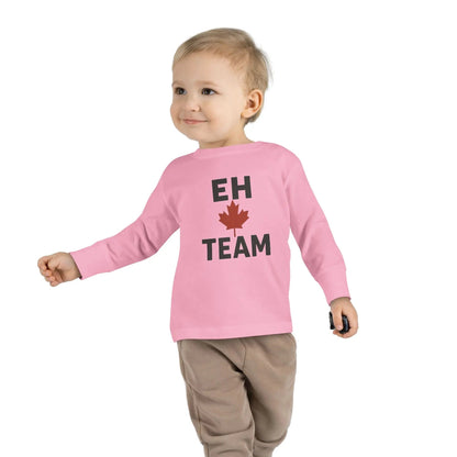 Maple Stick "Eh Team" Toddler Long Sleeve Tee – Maple Leaf Pride