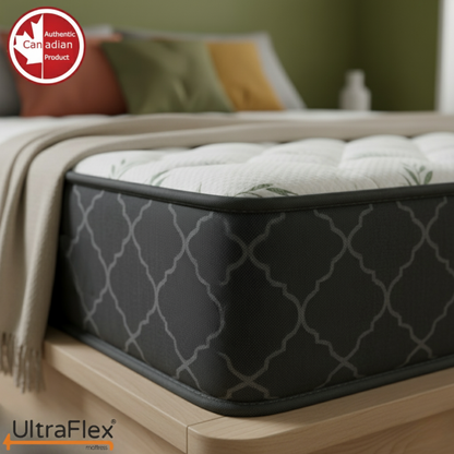 UltraFlex® SUMMIT Firm Pocket Coil Hybrid Mattress – Canadian-Made Orthopedic Support with Cooling Gel Foam, Quilted Top, Breathable & Hypoallergenic Comfort, Edge Support & Motion Isolation