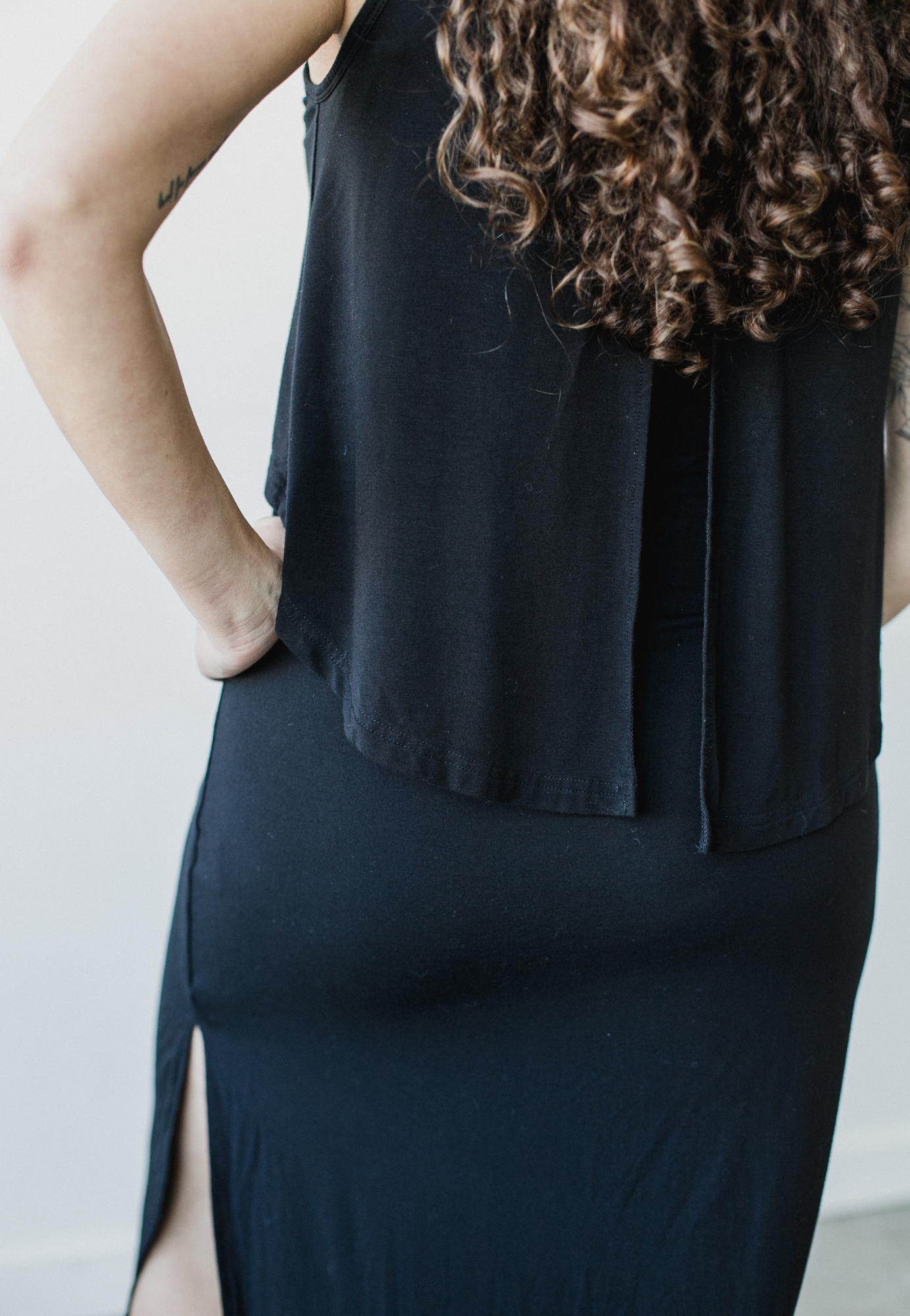 Ella Bella Basics™️ Black Maternity and Nursing Dress