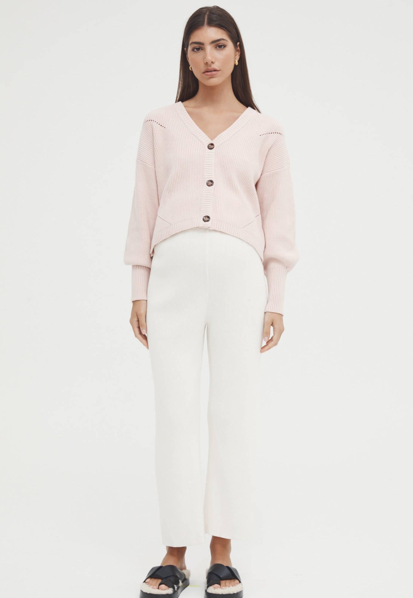 COASTLINE CROP CARDI by Legoe Heritage