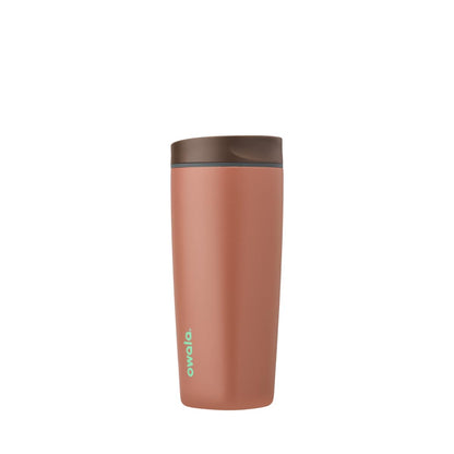 Owala SmoothSip Slider Insulated Stainless Steel Coffee Tumbler, Reusable Iced Coffee Cup, Hot Coffee Travel Mug, BPA Free 20 oz, Cozy Cocoa 🍁 All In One Marketplace Canada