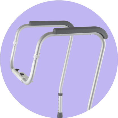 Medline Toilet Safety Rail for Seniors with Easy Installation; Height Adjustable Toilet Safety Frame; Bathroom Assist Rail with Armrests; Bathroom Safety; 250 lb. Weight Capacity 🍁 All In One Marketplace Canada