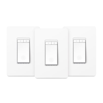 Kasa Smart Single Pole Dimmer Switch by TP-Link (HS220P3)- 2.4GHz Wi-Fi Connection Required, Dimmer Light Switch for LED Lights, Works with Alexa and Google Home, UL Certified, 3-Pack ,white 🍁 All In One Marketplace Canada