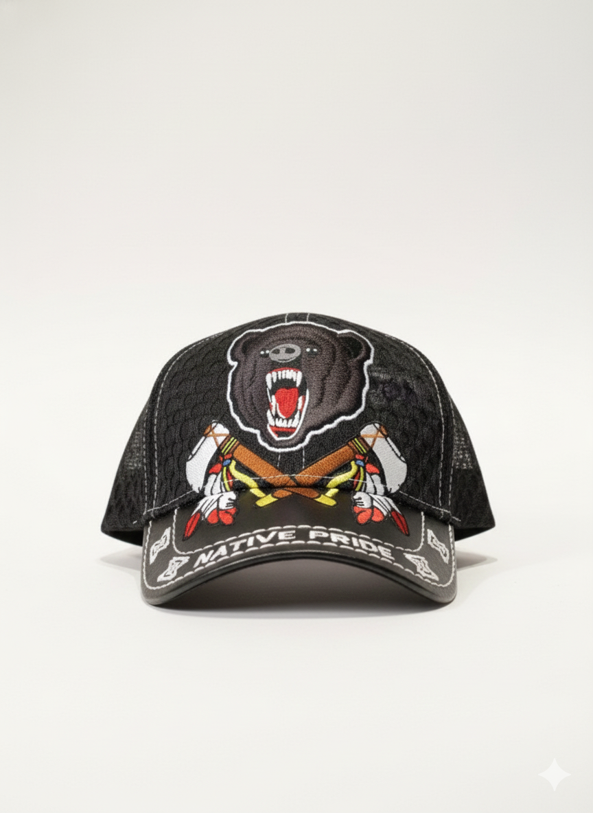 Bear Pattern Native Cap