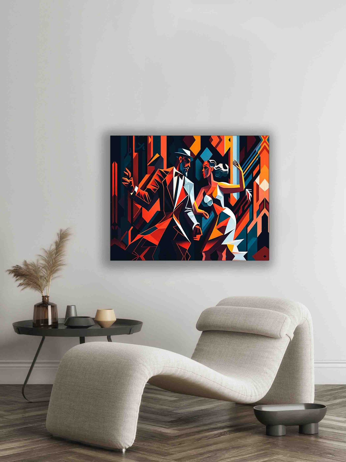 Leinwandbild - Tango in der Stadt - Moderne Kunst