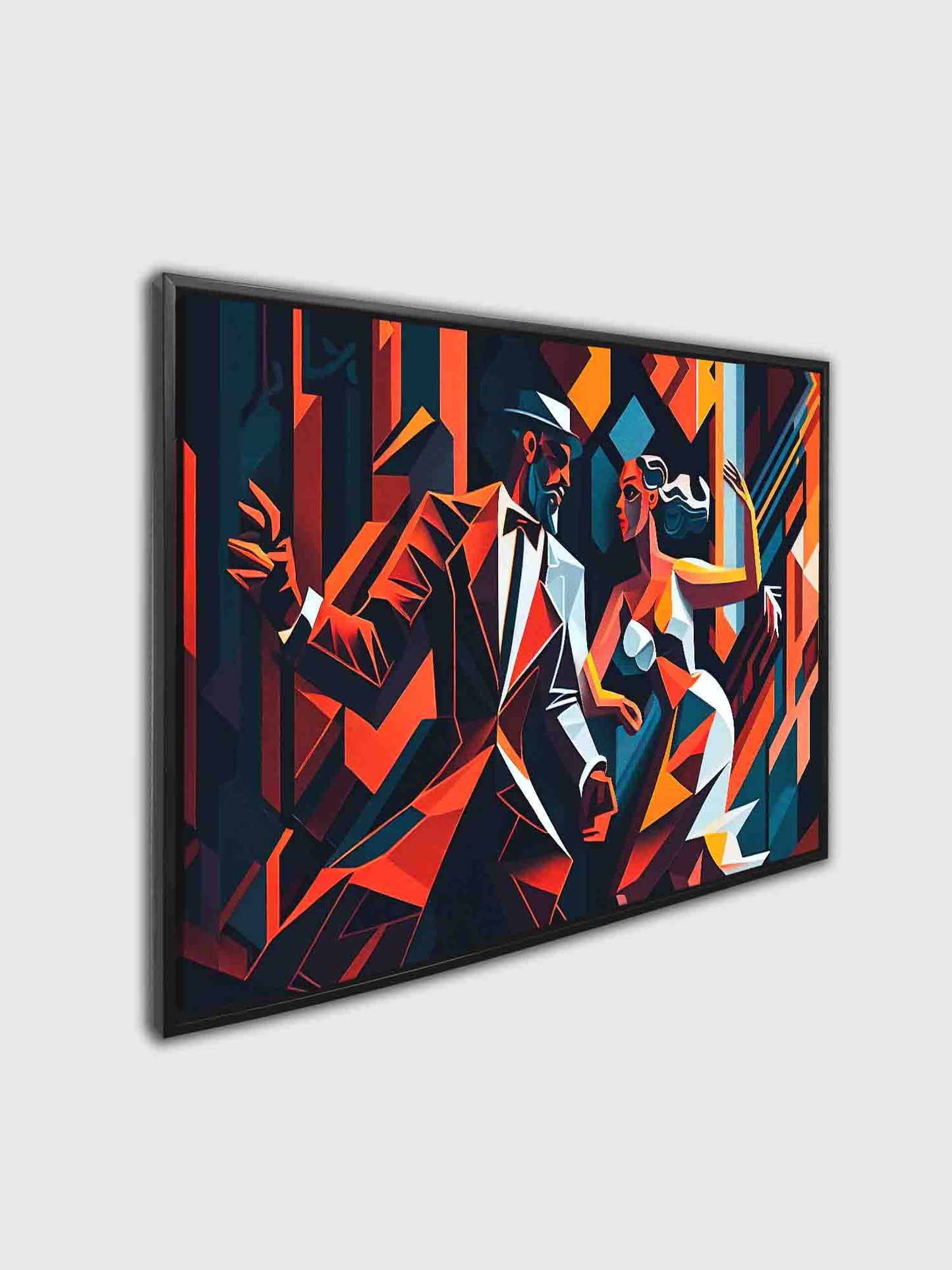 Leinwandbild - Tango in der Stadt - Moderne Kunst