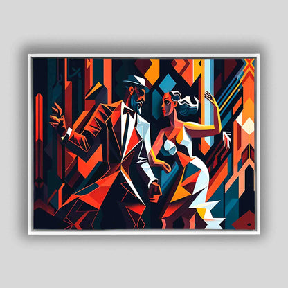 Leinwandbild - Tango in der Stadt - Moderne Kunst