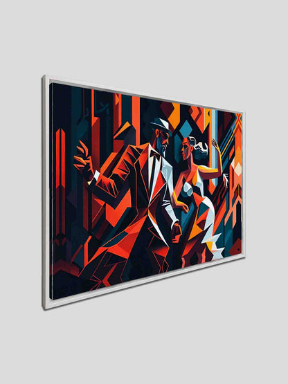Leinwandbild - Tango in der Stadt - Moderne Kunst