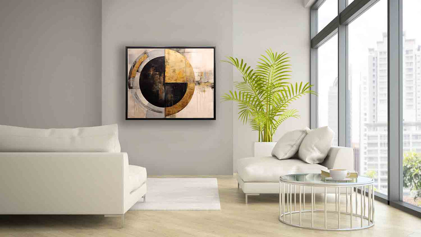 Wandbild Abstrakt Sonne -Leinwanddruck- Moderne Kunst