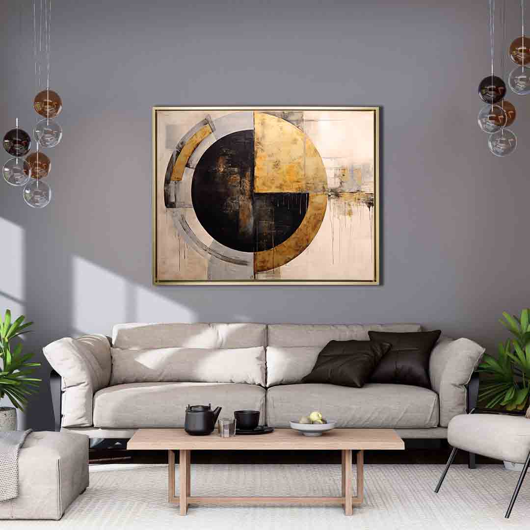 Wandbild Abstrakt Sonne -Leinwanddruck- Moderne Kunst