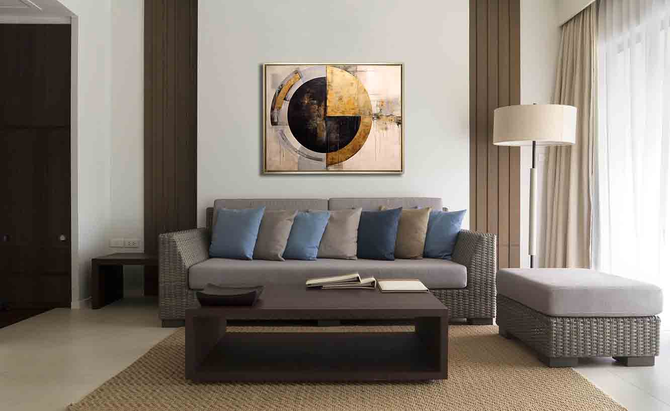 Wandbild Abstrakt Sonne -Leinwanddruck- Moderne Kunst