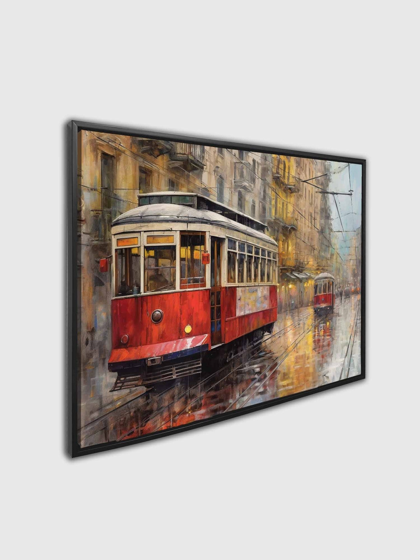 Historische Straßenbahn 122 cm x 91 cm