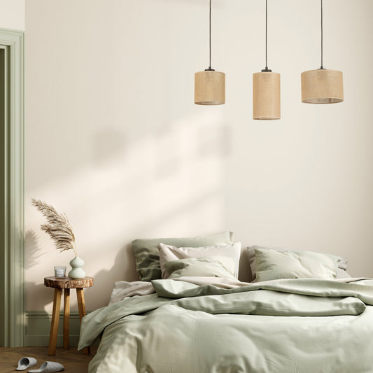 JUTE Natural Pendant  Light 3 - AURABAGS SHOP