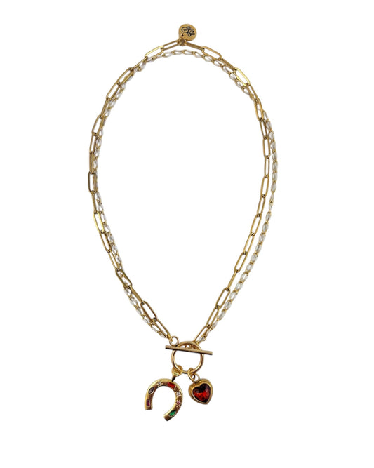 Lucky in Love Gold Necklace