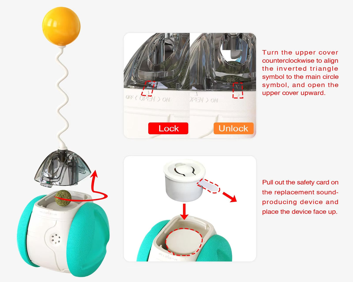 Pet Interactive Wobble Squeaky Toy