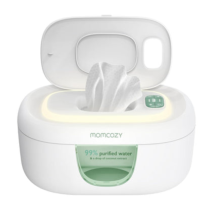 Momcozy Baby Wipe Warmer, Innovative Spring Design, Large Capacity Wipes Dispenser, Fast and Even Heating, 4 Modes of Temperature Heating Control, Diaper Wipe Warmer with Night Light 🍁 All In One Marketplace Canada