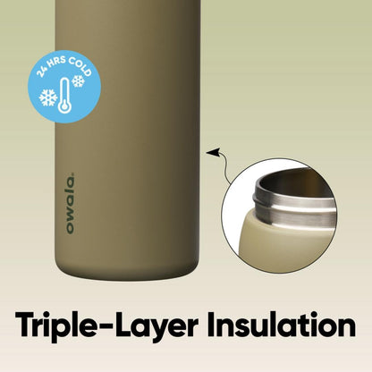 Owala FreeSip Insulated Stainless Steel Water Bottle with Straw, BPA-Free Sports Water Bottle, Great for Travel, 32 Oz, Off Road 🍁 All In One Marketplace Canada