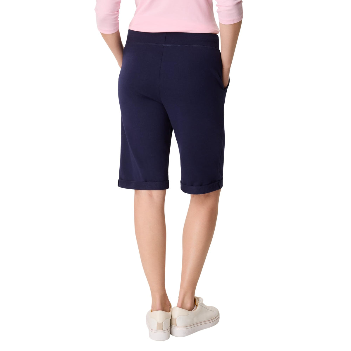 Hanes Women's French Terry Bermuda Short, Navy, Large 🍁 All In One Marketplace Canada