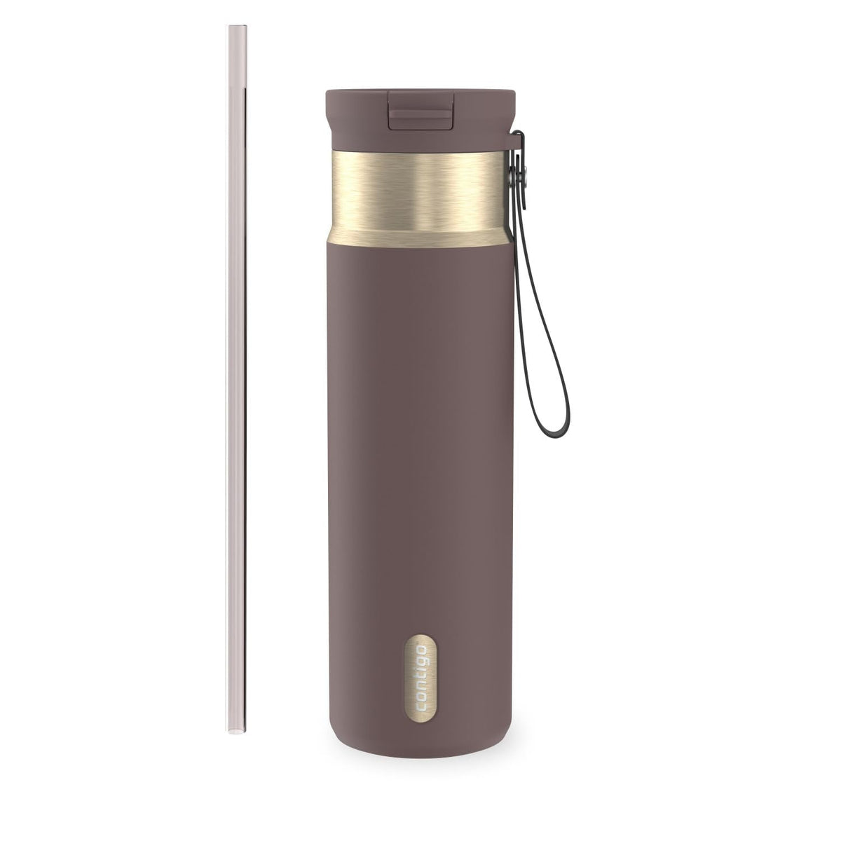 Contigo SnapSeal 24 oz Water Bottle w/Carry Strap & Reusable Straw | Vacuum-Insulated Stainless Steel for Hot & Cold Drinks | Spill-Proof Lid | BPA & Lead-Free | Dishwasher Safe 🍁 All In One Marketplace Canada