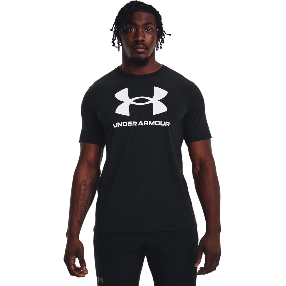 Under Armour Men's Sportstyle Logo Short Sleeve T Shirt, (001) Black / / White, 3X-Large 🍁 All In One Marketplace Canada