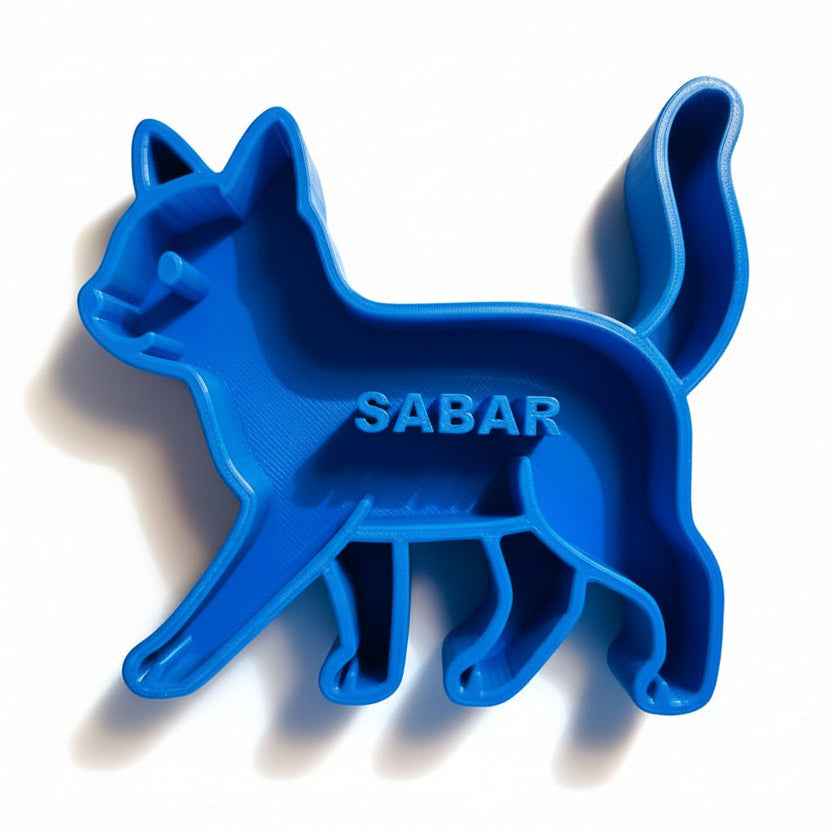 Personalized Pet Puzzle Feeder Bowl | Cat Shaped