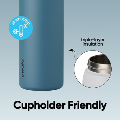 Owala FreeSip Insulated Stainless Steel Water Bottle with Straw, BPA-Free Sports Water Bottle, Great for Travel, 40 Oz, Denim 🍁 All In One Marketplace Canada