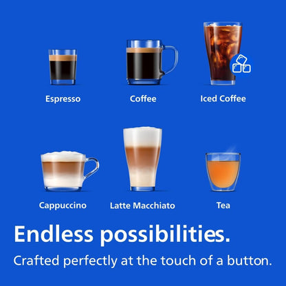 PHILIPS 3300 Series Fully Automatic Espresso Machine with LatteGo Milk System and integrated grinder, 6 Hot & Iced Coffee Pre-Sets, 40% Quieter SilentBrew, 15-Bar Pressure, Glossy Black (EP3341/50) 🍁 All In One Marketplace Canada