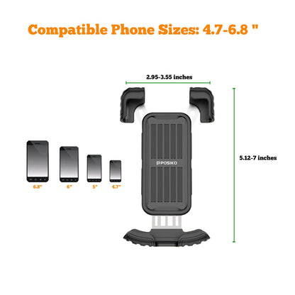 Motorcycle/Bicycle Phone Mount for 4.7-6.8" Phones (Orange) 🍁 All In One Marketplace Canada