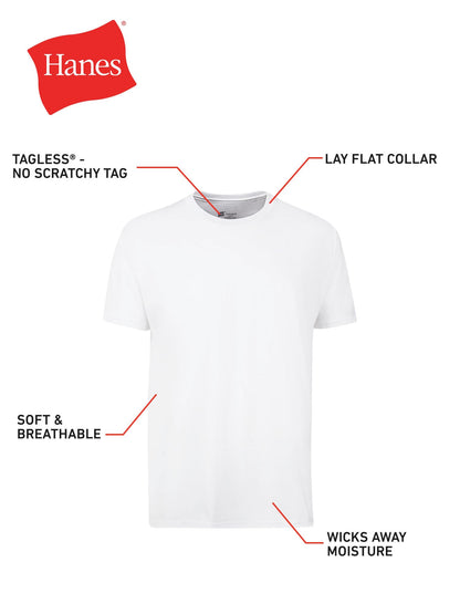 Hanes Mens ComfortSoft 4 Pack Cotton Crewneck T-Shirt. Undershirts, White, Small US 🍁 All In One Marketplace Canada